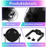 SEBRUANC Disco Kugel – 3W RGB Musikgesteuertes Partylicht mit Fernbedienung, 360° Rotierend für Zuhause, Geburtstagsfeiern, KTV und Weihnachten