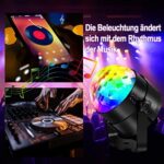SEBRUANC Disco Kugel – 3W RGB Musikgesteuertes Partylicht mit Fernbedienung, 360° Rotierend für Zuhause, Geburtstagsfeiern, KTV und Weihnachten