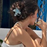 IOSPKKIO® 4er-Set Blumen-Haarklammern, rutschfest & starker Halt, für dickes Haar