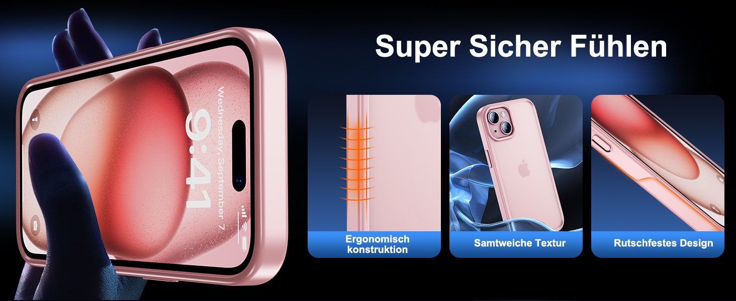 UniqueMe iPhone 5-in-1 Hülle - Rundumschutz-Set mit Hülle, 2 Schutzfolien & 2 Kameraschutz