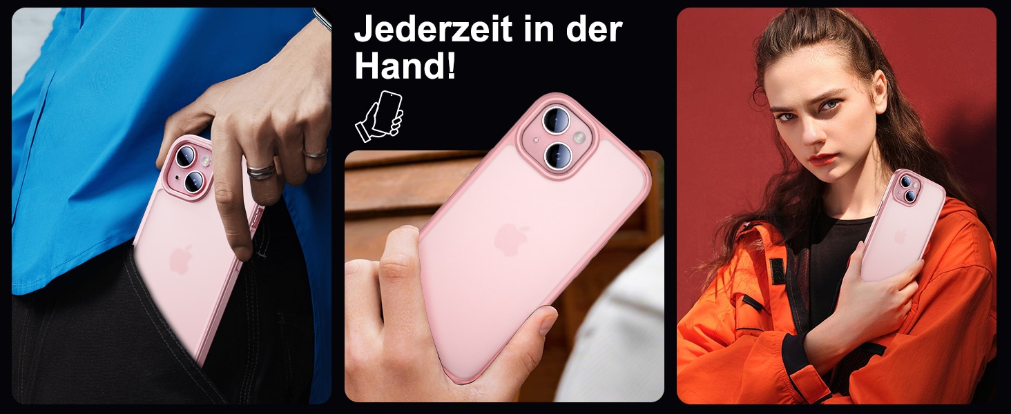 UniqueMe iPhone 5-in-1 Hülle - Rundumschutz-Set mit Hülle, 2 Schutzfolien & 2 Kameraschutz