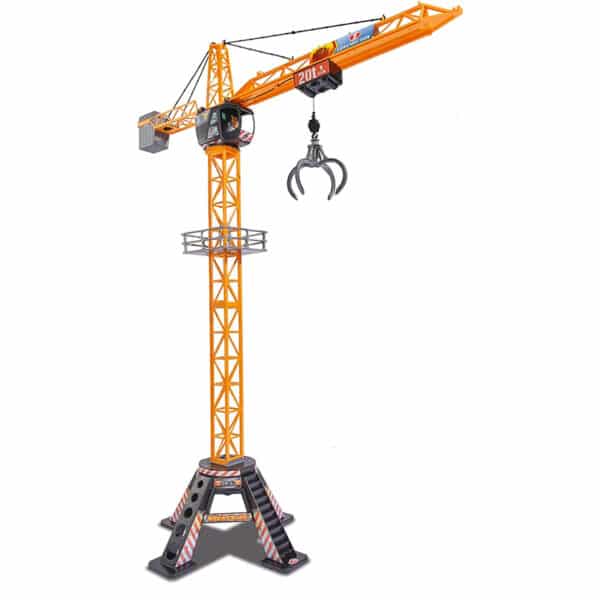 Dickie Toys Mega Crane (120 cm) – Grosser Spielkran mit Fernbedienung & Greifarm für Kinder ab 3 Jahren