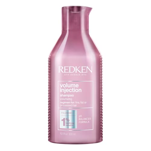 Redken High Rise Volume Injection Shampoo – Reparierendes Volumen-Shampoo mit Filloxanen, 300 ml