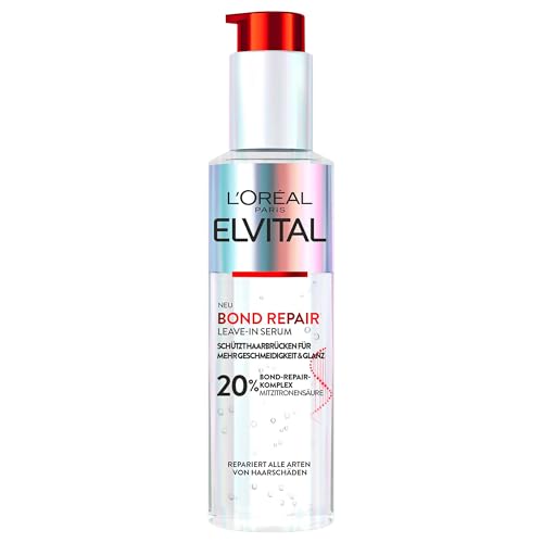 L'Oréal Elvital Bond Repair Leave-In Serum - Haarserum gegen Haarschäden für weniger Spliss & mehr Glanz, 150ml