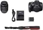 Canon EOS 2000D DSLR Kamera - 24,1 MP, EF-S 18-55mm Objektiv, Full-HD, WiFi, Schwarz