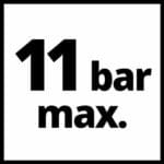 11 bar max.