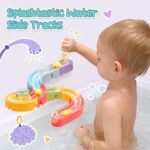 CUTE STONE Badespielzeug Set für Kinder – Schwimmende Spritztiere, Duschköpfe, Wasserrutsche & Angelspiel