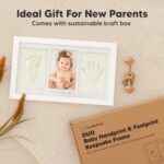 Baby Hand- und Fussabdruck Set – Gipsabdruck Bilderrahmen für Neugeborene, Perfektes Babyparty Geschenk