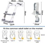 Höhenverstellbarer Kinder WC Toilettensitz mit Treppe – Klappbarer Töpfchen Toilettentrainer für Jungen & Mädchen
