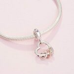 Pandora Icons Herz Anhänger aus Silber und 14 Karat Roségold