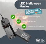 Kostümheld® LED Gruselmaske – Leuchtende Purge-Maske für Halloween, Fasching & Karneval | Horror-Kostüm für Herren, Damen & Kinder