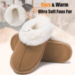 Misolin Winter Hausschuhe Damen & Herren – Weiche Plüsch Slippers mit Faux-Pelz, Rutschfest für Indoor/Outdoor