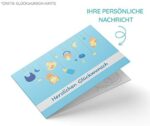 Windeltorte Blau Motorrad mit Kuscheltier – Geschenk zur Geburt & Taufe inkl. Karte
