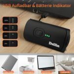 Deilin Fahrradlicht Set - USB Aufladbare LED Beleuchtung bis 70 Lux - IPX5 Wasserdichtes Front- & Rücklicht