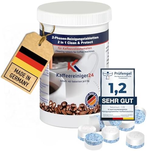 2-Phasen Reinigungstabletten für Jura Kaffeevollautomaten – 3,5g, luftdichte Dose