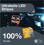 Kostümheld® LED Gruselmaske – Leuchtende Purge-Maske für Halloween, Fasching & Karneval | Horror-Kostüm für Herren, Damen & Kinder