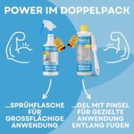 ABACUS® Schimmelentferner Spray & Gel – Starkes Antischimmel-Set mit Hafteffekt, entfernt Schimmel & Stockflecken in Minuten