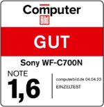Sony WF-C700N Bluetooth Kopfhörer – Noise Cancelling, leicht & kompakt, 20h Akku, IPX4