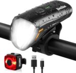 Deilin Fahrradlicht Set - USB Aufladbare LED Beleuchtung bis 70 Lux