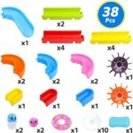 Nuheby Badewannenspielzeug Set – DIY Murmelbahn für Kinder ab 3 Jahren