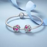 SEVENWELL Geburtsstein Charm 925 Sterling Silber für Pandora Armband