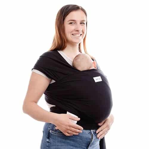 Sleepy Wrap Babytrage – Elastisches Tragetuch ab Geburt bis 15 kg, Ergonomisch & Freihändig