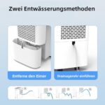 COLAZE 12L/Tag Luftentfeuchter – Elektrisch für Keller, Schlafzimmer & Badezimmer bis 50m³ (~20 m²) mit Digitalanzeige