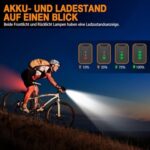 Deilin Fahrradlicht Set - USB Aufladbare LED Beleuchtung bis 70 Lux - IPX5 Wasserdichtes Front- & Rücklicht