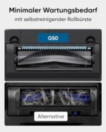 eufy G50 Saugroboter – 4.000Pa Saugkraft, dynamische Navigation, ultraflaches 85mm Design, Pro-Entwirrkamm für Tierhaare & Hartböden
