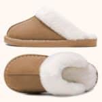 Misolin Winter Hausschuhe Damen & Herren – Weiche Plüsch Slippers mit Faux-Pelz, Rutschfest für Indoor/Outdoor