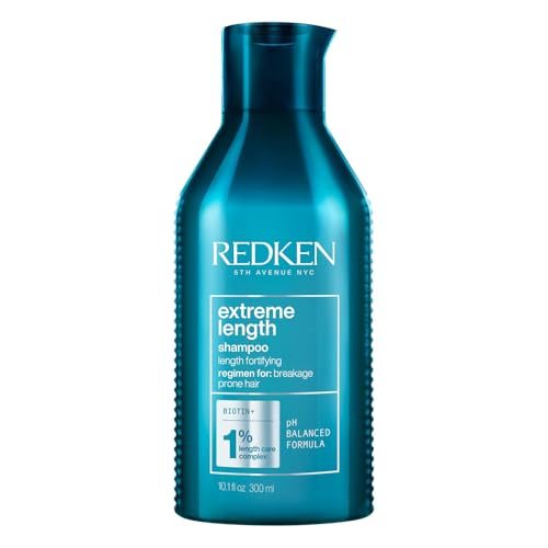 Redken Extreme Length Shampoo für lange, starke Haare – Mit Biotin, Anti-Haarbruch, 300 ml