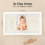 Baby Hand- und Fussabdruck Set – Gipsabdruck Bilderrahmen für Neugeborene, Perfektes Babyparty Geschenk