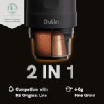 Outin Nano tragbare Espressomaschine mit USB-C, Selbsterhitzung, für Kaffee & Kapseln
