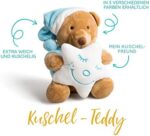 Windeltorte Blau Motorrad mit Kuscheltier – Geschenk zur Geburt & Taufe inkl. Karte