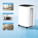COLAZE 12L/Tag Luftentfeuchter – Elektrisch für Keller, Schlafzimmer & Badezimmer bis 50m³ (~20 m²) mit Digitalanzeige