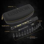Drehmomentschlüssel 1/4" für Fahrrad & Motorrad, 15-teiliges Set mit Hex- und Torx-Bits (2-26 Nm) inkl. Verlängerung