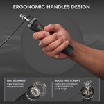 Springseil Speed Rope mit eBook & Ersatzkabel – Verstellbare Stahlseile, Profi Kugellager, Anti-Rutsch Griffe für Training & Workout