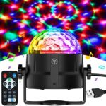 Gobikey 360° LED Discokugel – Musikaktiviertes Partylicht mit Fernbedienung & RGB-Effekten, USB 4m für Party & Events