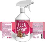 Petsly® Flohspray 500ml – Flohschutz für Katzen, Hunde & Textilien – Nicht färbend, Langzeitschutz mit Citronella & Geraniol