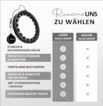 Hula Hoop Reifen für Erwachsene - 24-teilig, Abnehmen & Massage, nie herunterfallend, mit Gewichtskugel
