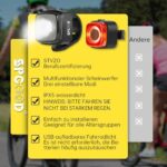 SPGOOD StVZO Fahrradlicht Set - USB aufladbar Typ-C - IPX5 Wasserdicht, Vorder- & Rücklicht
