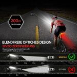 BOLEi LED Fahrradlicht Set 100 LUX - USB Aufladbare StVZO-zugelassene Fahrradbeleuchtung