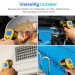 Etekcity Infrarot Thermometer -50 bis 610°C, Digital Pyrometer für Kochen, Pizzaofen & Industrie