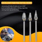Hartmetall Frässtifte Set – 10 Stück, 3mm Schaft, kompatibel mit Dremel für Schleifen, Schnitzen & Polieren