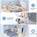 COLAZE 12L/Tag Luftentfeuchter – Elektrisch für Keller, Schlafzimmer & Badezimmer bis 50m³ (~20 m²) mit Digitalanzeige