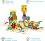Holzpuzzle für Kleinkinder (1-3 Jahre) - Montessori Spielzeug, Pädagogisches Lernspielzeug, Geschenkset für 1-3 jährige Jungen & Mädchen - 4er-Pack