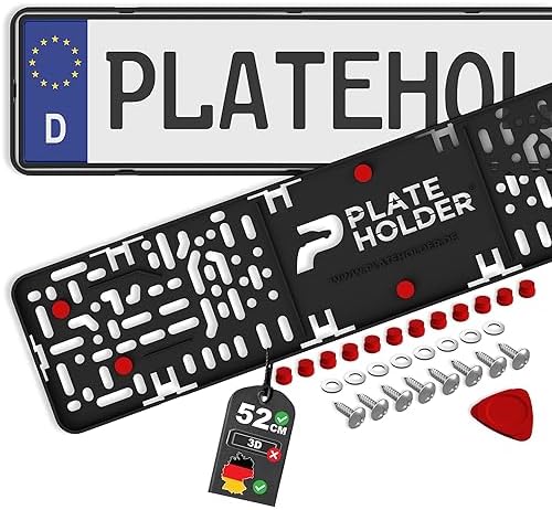 PLATEHOLDER® Premium rahmenlose Kennzeichenhalter - Auto Nummernschildhalter