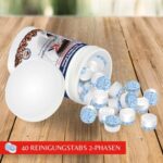 2-Phasen Reinigungstabletten für Jura Kaffeevollautomaten – 3,5g, luftdichte Dose