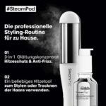 L'Oréal SteamPod Glättungskonzentrat – Hitzeschutz bis 230°C, Anti-Frizz & Schnelleres Styling, 50 ml