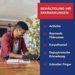 Ärztlich Entworfen: Kompressionshandschuhe für Arthritis & Sehnenscheidenentzündung – Bequeme Fingerlose Handbandage